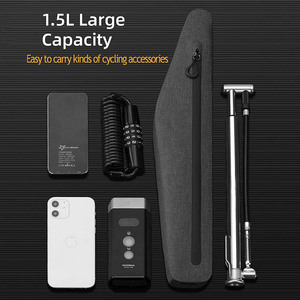 Sac <span class=keywords><strong>de</strong></span> vélo triangulaire à cadre interne <span class=keywords><strong>de</strong></span> 1,5 L avec fermeture éclair imperméable et tendance, sac <span class=keywords><strong>de</strong></span> guidon pour le cyclisme - Product Image 3