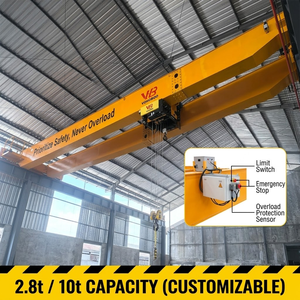 Gru a Ponte Monotrave Personalizzata da 5, 10, 15, 20, 30 Tonnellate per Carichi Pesanti con Paranco Elettrico - Product Image 3