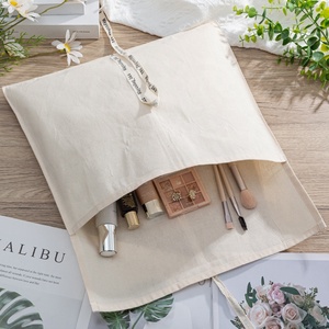 Tas kolor katun krem ramah lingkungan 100% alami daur ulang dengan Logo cetak untuk hadiah kantong debu kecil kustom - Product Image 3