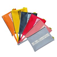 Pochette en cuir PU avec fermeture éclair, personnalisable avec logo, étanche, pour cosmétiques, papeterie et documents – Vente en gros