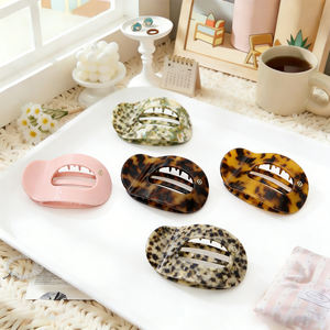 Заколка для волос из ацетата под черепаховый панцирь, 6,4 см, нескользящая, прочная, универсальная, стильная, минималистичная, для осени и зимы - Product Image 1