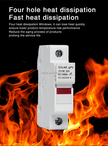 Nhà máy bán 1A 2A 3A 4A 5A 6A 8A 10A 12A 15A 16A 20A 25A 30A 32A nhà sản xuất 10x38 năng lượng mặt trời PV cầu chì PV Inline chủ DC 1000V - Product Image 5