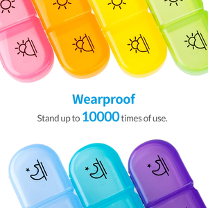 China Supply Seven Days a Week 21 Compartments Pill Box Sorting Box Sealed Portable Plastic Compartments Travel Pill Box - Product Image 5