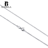 ICEBELA gros bijoux fins vente chaude italien 925 en argent Sterling 1.2mm O croix câble chaîne collier pour homme femmes
