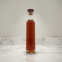 Bouteilles à liqueur carrées en verre transparent, durables et bon marché, les plus vendues, avec bouchon en liège, finition givrée/mate, pour whisky, brandy, rhum, vodka