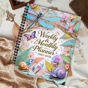 Kế hoạch máy tính xách tay cổ điển hoa chuồn chuồn máy tính xách tay màu xanh đậm thực vật Tạp Chí thực vật hoa Tạp Chí xoắn ốc máy tính xách tay - Product Image 3