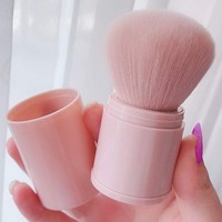 Pinceau à blush et poudre rétractable JLY, grand format, emballage individuel, pour fixer le maquillage, pinceau de maquillage portable pour les voyages