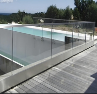 Finition satinée acier inoxydable extérieur garde-corps en verre Design rond moderne balcon escalier mains courantes mur pont sécurité hôtels maisons
