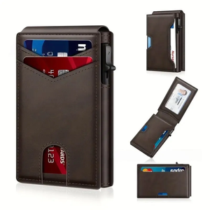 Ultra Thin Magnetic Pop up Card <strong>Wallet</strong> Mens <strong>RFID</strong> <strong>Blocking</strong> Tactical Slim Card Holder Bifold Front Pocket Credit Card - Product Image 4