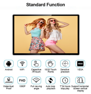 <span class=keywords><strong>Google</strong></span> mobil hizmetler Wifi Android ekran 27 inç reklam ekranı GMS akıllı dijital tabela duvar montaj Lcd ekran hastane - Product Image 2