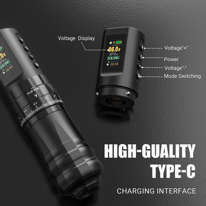 Machine à Tatouer <span class=keywords><strong>sans</strong></span> <span class=keywords><strong>Fil</strong></span> Noir Mat Maquillage Permanent Microblading Sourcils <span class=keywords><strong>Dermographe</strong></span> Avec Cartouche Aiguilles - Product Image 5