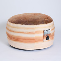 Sofá Puff de 4 Pies con Estampado de Planeta Júpiter de Dibujos Animados, Silla Puff Comprimida para Adultos