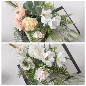 Bouquet de fleurs artificielles Camélia CF01137 Décoration de mariage Décoration murale Décoration intérieure - Product Image 3