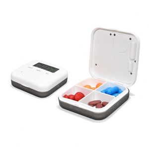 Organisateur électronique hebdomadaire 7 jours avec rappel par minuterie, boîte à pilules à 4 compartiments avec alarme - Product Image 5