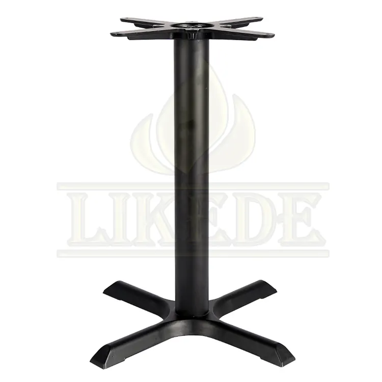 Support en fonte, pieds croisés pour table, en acier inoxydable, pour restaurant, set de table basse ou d'appoint