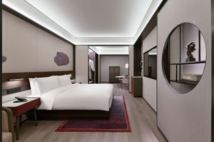 Juego de muebles de dormitorio de hotel de cinco estrellas moderno de Shanghai, chapa de madera de Fresno, madera maciza ecológica para apartamento de Villa de hotel de lujo - Product Image 2