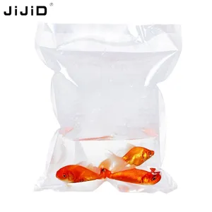 كيس بلاستيك شفاف من JIJID بتصميم فقاعات متنوعة من الفقاعات والمأكولات البحرية بحجم كيس تعبئة أكسجين للسمك الحي والجمبري