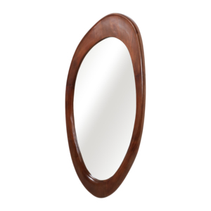 Specchio da parete ovale in legno di mango, elegante decorazione per la casa, per camera da letto, corridoio, ingresso - Product Image 2