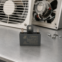 Condensateurs de démarrage de moteur AC série CBB61 250VAC-500VAC certifiés CQC/TUV/VDE pour chauffe-eau 0,5-30F -40°C à +105°C
