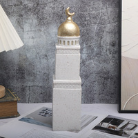 Décoration de table en résine, motif mosquée et lune, thème islamique du Moyen-Orient, cadeau du Ramadan, prix usine, personnalisable, directement de l'usine