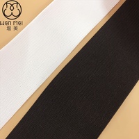 Fabricants de bande élastique tricotée en gros, taille multiple, couleur personnalisée, 100% polyester, bandes élastiques en caoutchouc pour lingerie