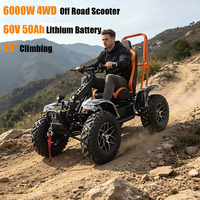 Scooter électrique tout-terrain 4x4 haute puissance, véhicule tout-terrain, karting