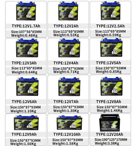 Nouvelle batterie de démarrage de moto <span class=keywords><strong>12V</strong></span> 5Ah 7Ah 9Ah 12Ah/<span class=keywords><strong>10hr</strong></span> batterie au lithium <span class=keywords><strong>12V</strong></span> pour motos - Product Image 6