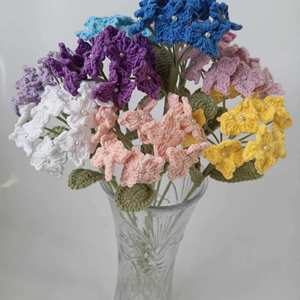 Hot Sale Handmade Flower Crochet Bouquet Home Decor Knitted <b>Hydrangea</b> <b>Artificial</b> Flower - Product Image 2
