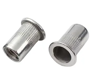 Professional Stainless Steel Rivet Nuts with Flat Head and Knurled Design M5 M3 M6 M8 Nuts for Mining and Automotive Industry