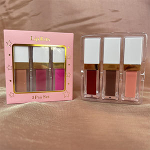 Juego de barras de labios mate, líquido, bajo MOQ, brillo de labios con juego de delineador de labios - Product Image 4