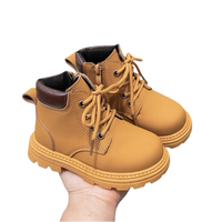 Nouvelle mode pour les bottes plates à cheville pour enfants, en cuir synthétique, unisexe, imperméables, respirantes, légères, antidérapantes, avec amorti
