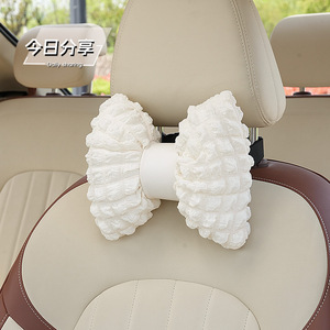 Car Headrest And Neck Support Pillow Breathable Soft PP Cotton For Summer Car <b>Interior</b> <b>Accessories</b> - Product Image 4