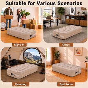 Single Inflatable <b>Mattress</b> Reinforced Construction Hotel-Quality Guest Bed Solution for Home & Travel - Product Image 5
