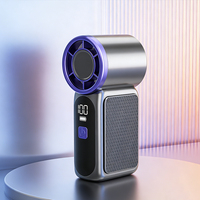 Mini ventilateur haute vitesse LED, ventilateur portatif de poche, charge Type C, moteur sans balais 15000 tr/min, flux d'air puissant pour le bureau et les voyages