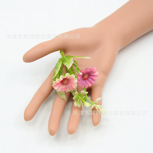 Mini chrysanthèmes en soie Dongchen Crafts, 3 cm, style pastoral, pour décoration de chapeaux et coiffes DIY - Product Image 2