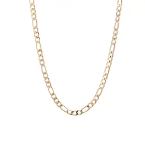 Venta al por mayor collar: 50cm de oro 18k-Collar de aleación que preserva el Color de la cadena de oro de 18K, joyería de Hip Hop, longitud de 50cm