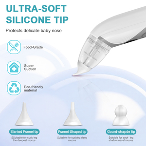 Aspirateur nasal électrique pour bébé en gros, faible bruit, recharge USB, silicone souple, coloré, avec comptes à rebours, soulage la congestion nasale du bébé - Product Image 3
