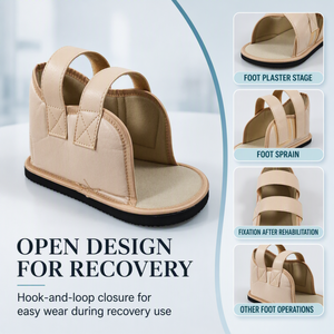 Bota Ortopédica Postoperatoria para <span class=keywords><strong>Fractura</strong></span> Metatarsiana, Soporte Ajustable con Velcro, Bota de Cuero para Caminar, Rehabilitación de Esguinces de <span class=keywords><strong>Pie</strong></span> - Product Image 3