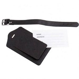 Étiquette de bagage de voyage en cuir PU de haute qualité avec logo personnalisé, motif de lettres par sublimation - Product Image 2