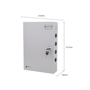Alimentatore 12V <span class=keywords><strong>10A</strong></span> 9CH, 12V 20A 18CH, 12V 30A 18CH, Uscita Singola, Custodia in Alluminio per CCTV - Product Image 3