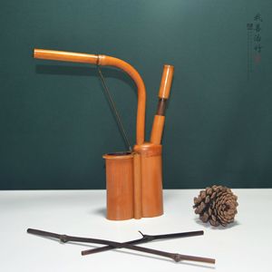 Bamboo Tobacco Pipe Bent Type ZYG 01 Smoking Accessory Personal Gift - Product Image 5