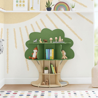 202408 vente en gros arbre en bois étagère pour enfants arbre de noël coin échelle étagères présentoir Delta enfants bibliothèque