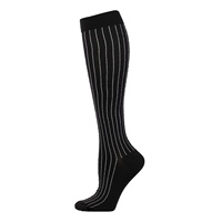 Chaussettes de compression transfrontalières pour hommes et femmes, chaussettes de sport d'extérieur, nouveau modèle, série noir et blanc, mi-mollet, en nylon, absorbant la transpiration