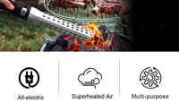 Allume-charbon électrique 2000W pour barbecue avec protection contre la surchauffe 230V pour grillades et camping