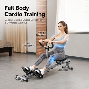 Máquina <span class=keywords><strong>de</strong></span> <span class=keywords><strong>Remo</strong></span> Magnética Plegable BNcompany, Capacidad <span class=keywords><strong>de</strong></span> 200 kg, para Entrenamiento Cardiovascular en Casa - Product Image 4