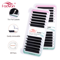 Easy — fans de cils, étiquettes privée de haute qualité, produit coréen, Pbt, Volume en soie, rapidement et en 1 seconde