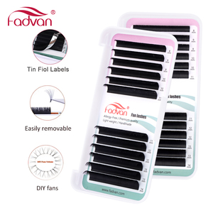 Fácil ventilador de fábrica de alta calidad Etiqueta Privada fácil ventilador Corea Pbt Volumen de seda pronto florece 1 segundo de extensiones de pestañas florecientes - Product Image 3