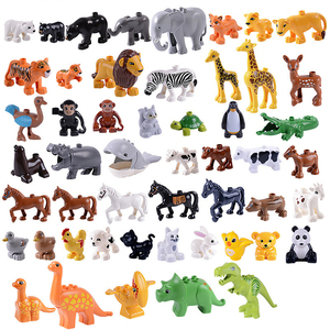 Juguete de Modelo de <span class=keywords><strong>Animales</strong></span> de Zoológico, Juguete Educativo de Plástico ABS, Parque Forestal de Sabana, Jungla Salvaje, Todo el Mundo, Compatible con <span class=keywords><strong>Duplo</strong></span>, Regalo - Product Image 2