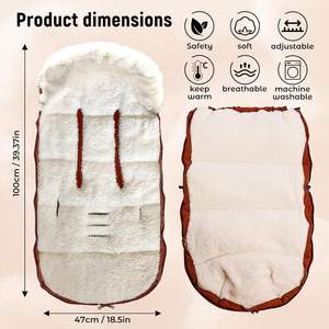 <span class=keywords><strong>Saco</strong></span> de dormir para cochecito de invierno, <span class=keywords><strong>saco</strong></span> de dormir para bebé, bolsa de banderines infantil de lana cálida, <span class=keywords><strong>saco</strong></span> de pie impermeable a prueba de viento OEM al por mayor - Product Image 3