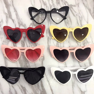 2022 all'ingrosso oversize dolce cuore moda amore rosa a forma di cuore occhiali da sole per le donne - Product Image 6